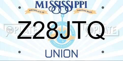 Z28JTQ Mississippi License Plate
