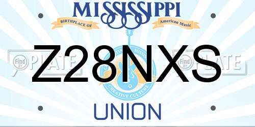 Z28NXS Mississippi License Plate
