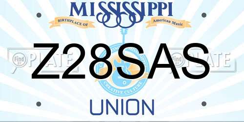 Z28SAS Mississippi License Plate