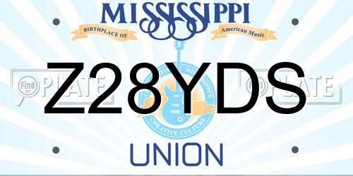 Z28YDS Mississippi License Plate