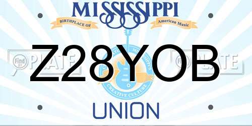 Z28YOB Mississippi License Plate