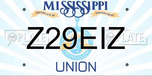 Z29EIZ Mississippi License Plate