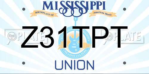 Z31TPT Mississippi License Plate