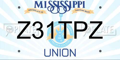 Z31TPZ Mississippi License Plate