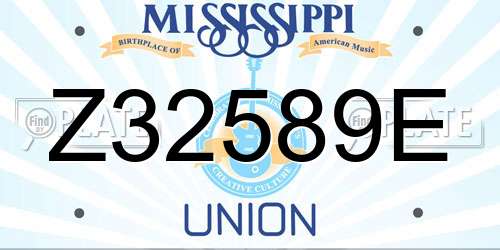 Z32589E Mississippi License Plate