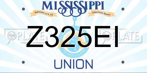 Z325EI Mississippi License Plate