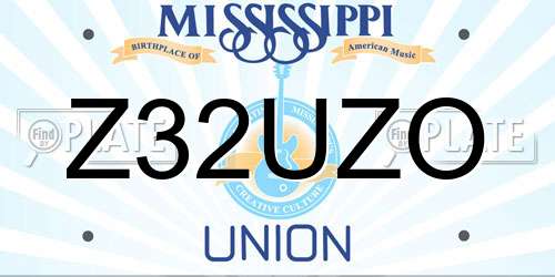Z32UZO Mississippi License Plate