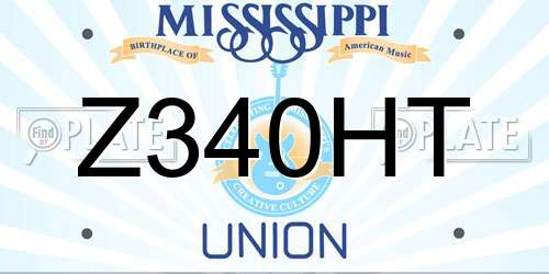 Z340HT Mississippi License Plate