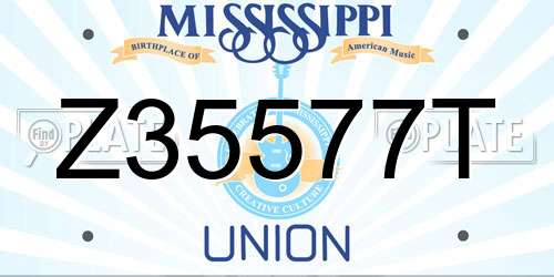 Z35577T Mississippi License Plate