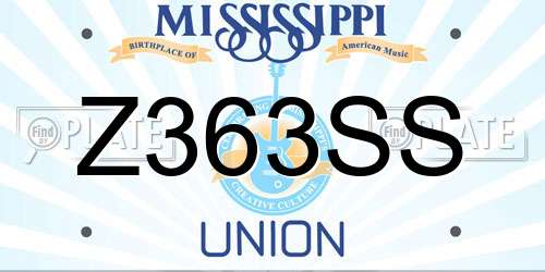Z363SS Mississippi License Plate