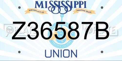 Z36587B Mississippi License Plate