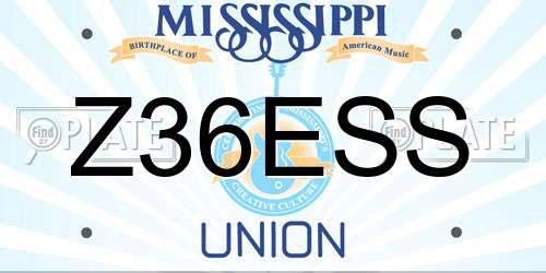 Z36ESS Mississippi License Plate