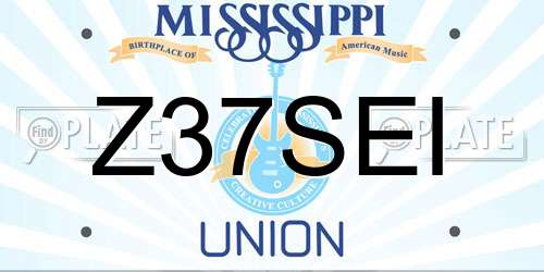 Z37SEI Mississippi License Plate