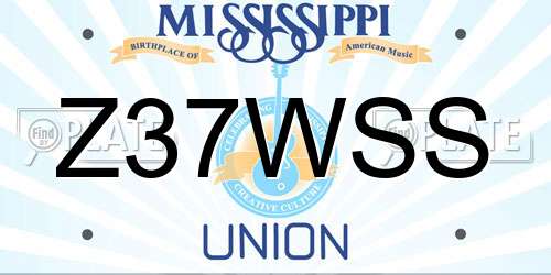 Z37WSS Mississippi License Plate