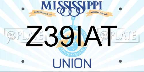 Z39IAT Mississippi License Plate