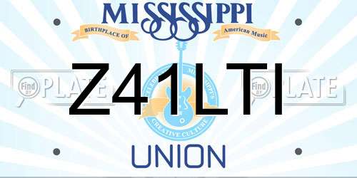 Z41LTI Mississippi License Plate
