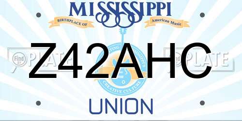 Z42AHC Mississippi License Plate