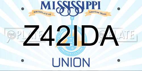 Z42IDA Mississippi License Plate
