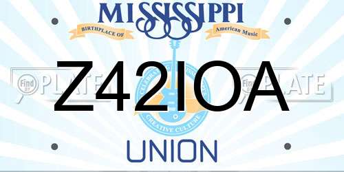 Z42IOA Mississippi License Plate