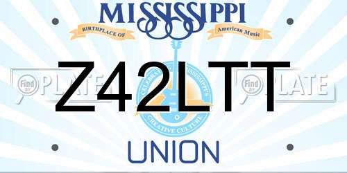 Z42LTT Mississippi License Plate