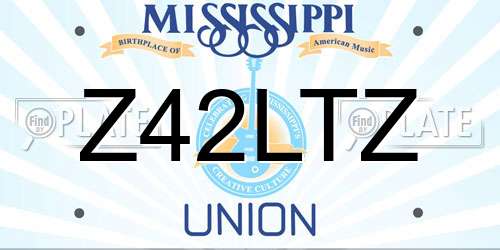 Z42LTZ Mississippi License Plate