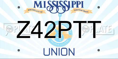 Z42PTT Mississippi License Plate