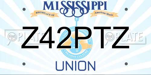 Z42PTZ Mississippi License Plate