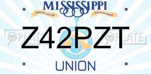 Z42PZT Mississippi License Plate