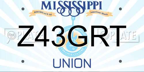 Z43GRT Mississippi License Plate