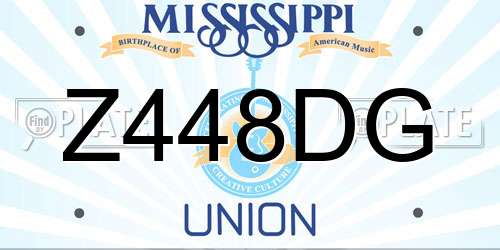Z448DG Mississippi License Plate