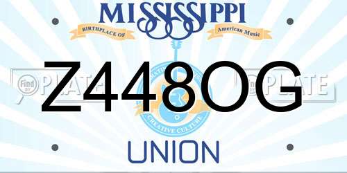 Z448OG Mississippi License Plate