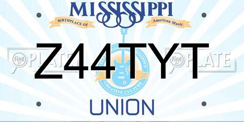 Z44TYT Mississippi License Plate