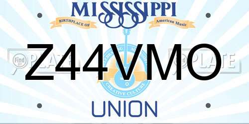 Z44VMO Mississippi License Plate