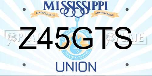 Z45GTS Mississippi License Plate