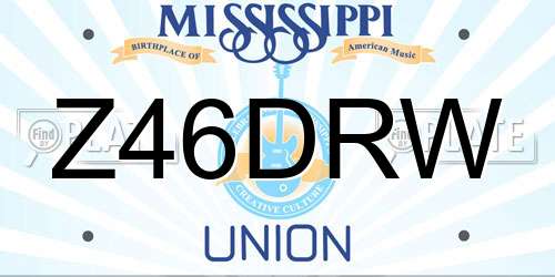 Z46DRW Mississippi License Plate