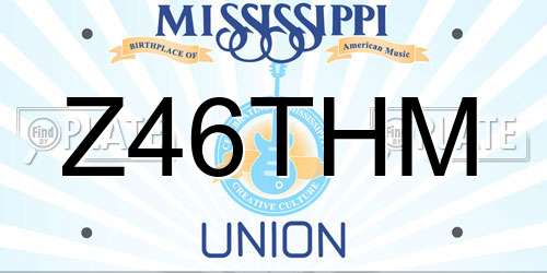 Z46THM Mississippi License Plate