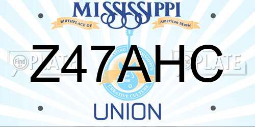 Z47AHC Mississippi License Plate