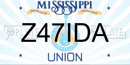 Z47IDA Mississippi License Plate
