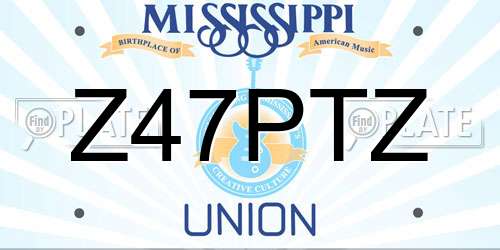Z47PTZ Mississippi License Plate