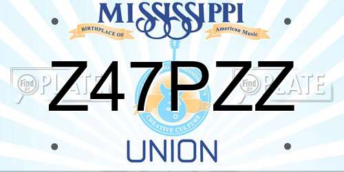 Z47PZZ Mississippi License Plate