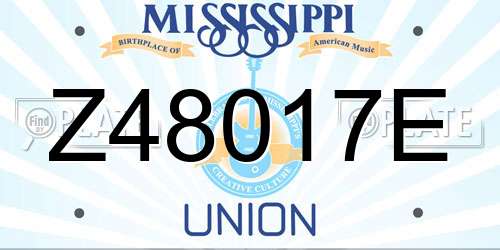 Z48017E Mississippi License Plate