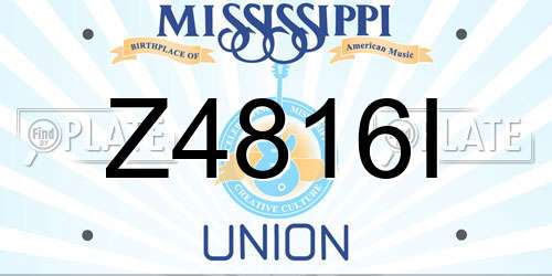 Z4816I Mississippi License Plate