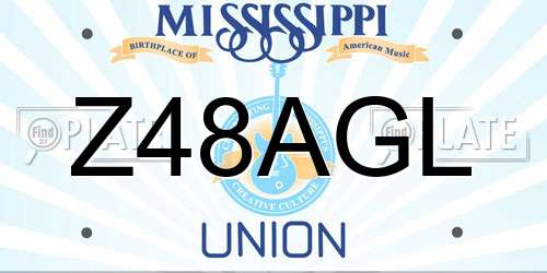 Z48AGL Mississippi License Plate