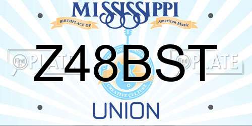Z48BST Mississippi License Plate