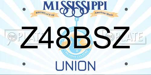 Z48BSZ Mississippi License Plate