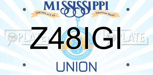 Z48IGI Mississippi License Plate