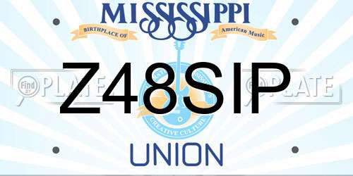 Z48SIP Mississippi License Plate