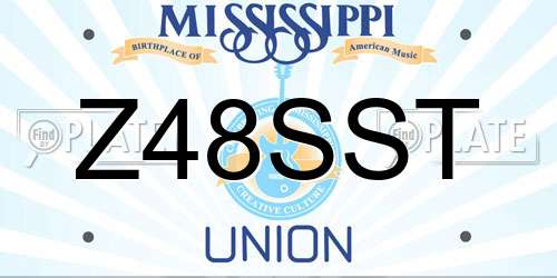 Z48SST Mississippi License Plate
