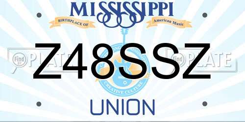 Z48SSZ Mississippi License Plate