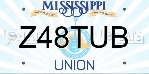 Z48TUB Mississippi License Plate
